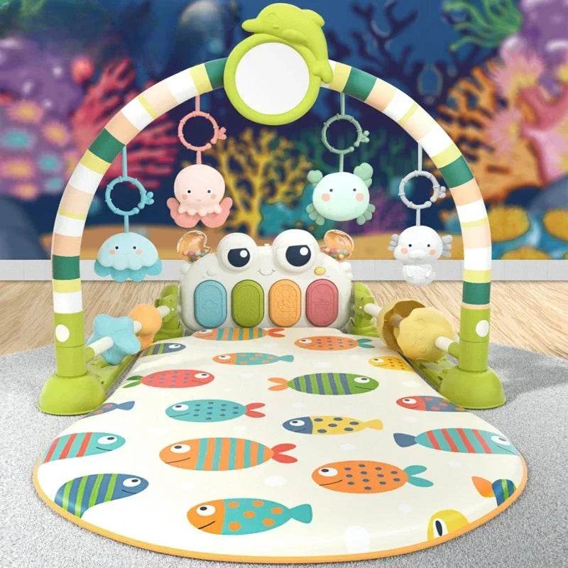 Baby Music Rack Play Mat Puzzle Carpet with Piano Keyboard Infant Playmat Gym Crawling Activity Rug Toys for 0-12 Months Gifts - ToylandEU