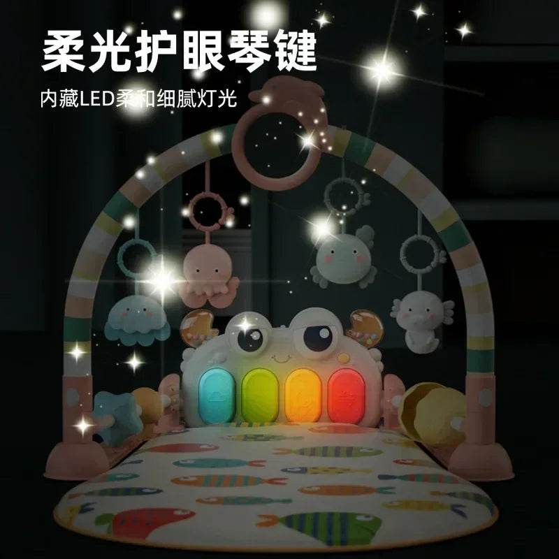 Baby Music Rack Play Mat Puzzle Carpet with Piano Keyboard Infant Playmat Gym Crawling Activity Rug Toys for 0-12 Months Gifts - ToylandEU