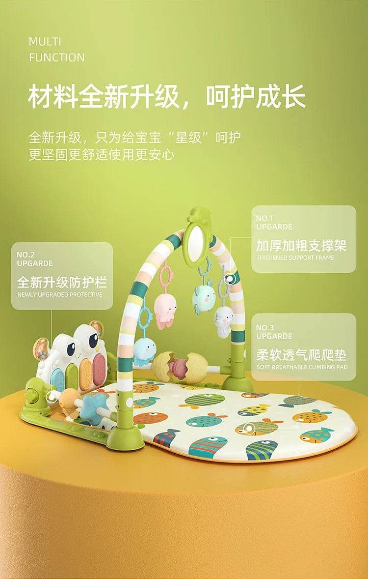 Baby Music Rack Play Mat Puzzle Carpet with Piano Keyboard Infant Playmat Gym Crawling Activity Rug Toys for 0-12 Months Gifts - ToylandEU