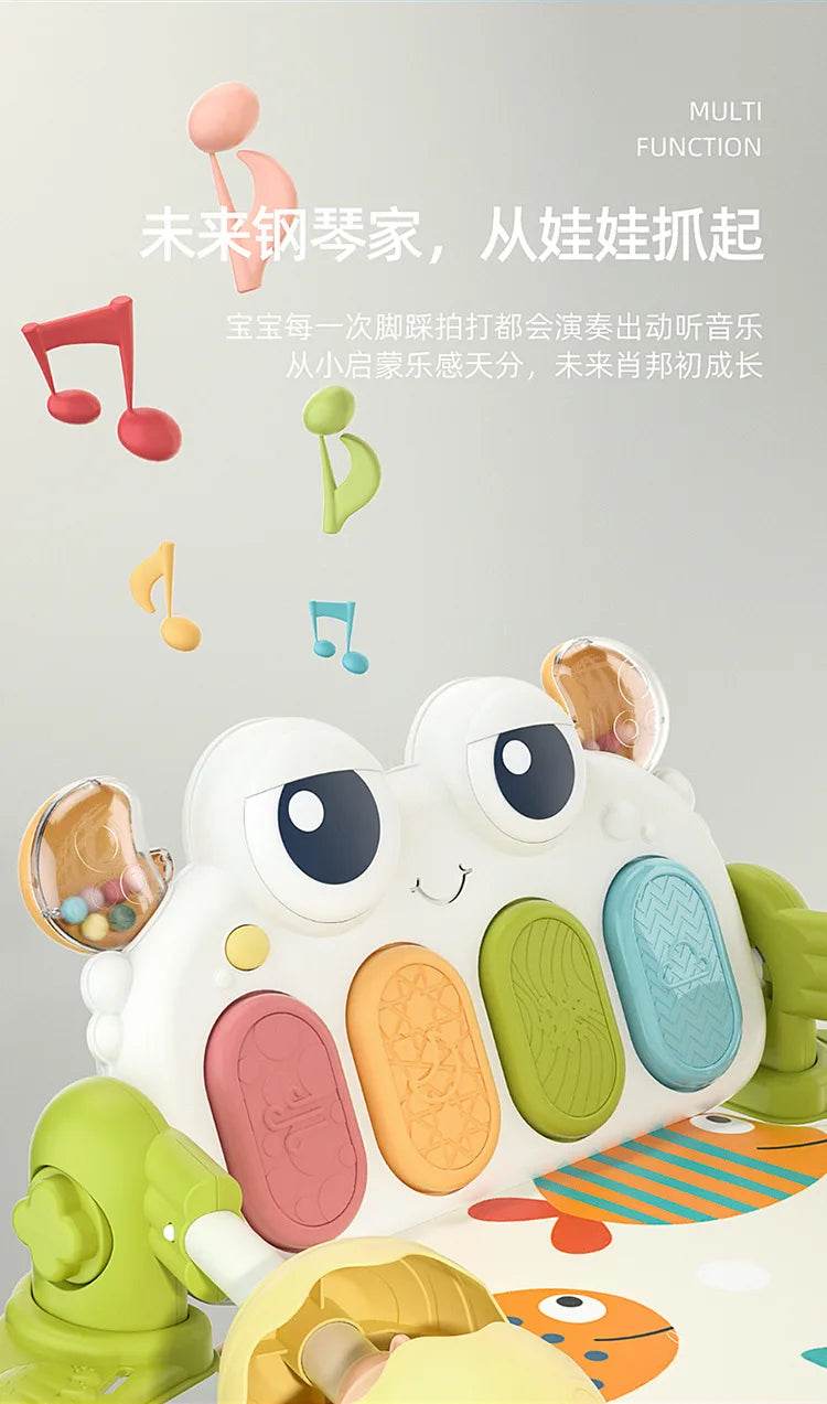 Baby Music Rack Play Mat Puzzle Carpet with Piano Keyboard Infant Playmat Gym Crawling Activity Rug Toys for 0-12 Months Gifts - ToylandEU