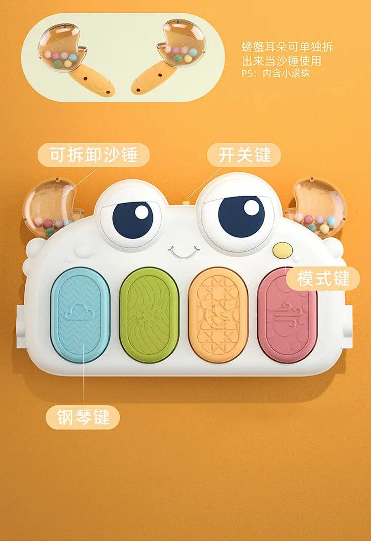 Baby Music Rack Play Mat Puzzle Carpet with Piano Keyboard Infant Playmat Gym Crawling Activity Rug Toys for 0-12 Months Gifts - ToylandEU