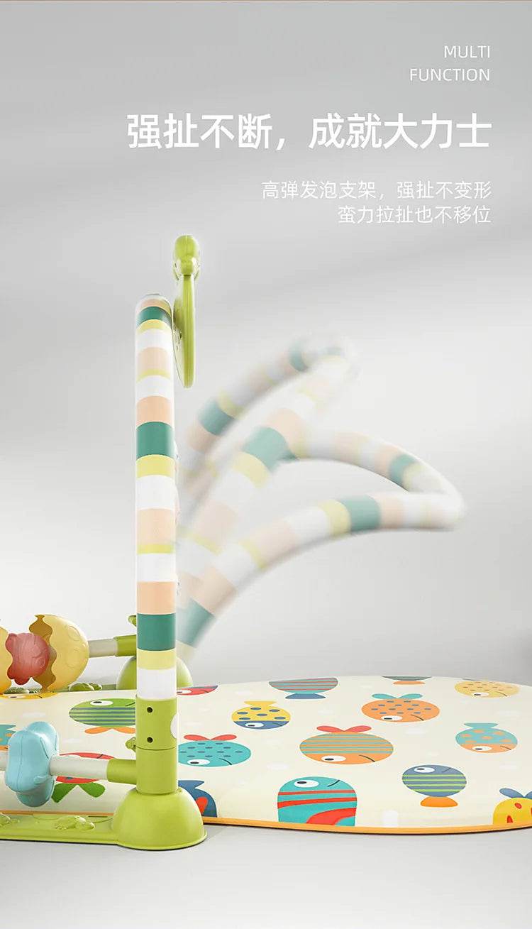 Baby Music Rack Play Mat Puzzle Carpet with Piano Keyboard Infant Playmat Gym Crawling Activity Rug Toys for 0-12 Months Gifts - ToylandEU