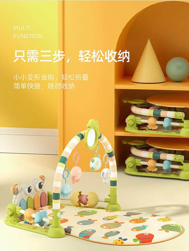 Baby Music Rack Play Mat Puzzle Carpet with Piano Keyboard Infant Playmat Gym Crawling Activity Rug Toys for 0-12 Months Gifts - ToylandEU