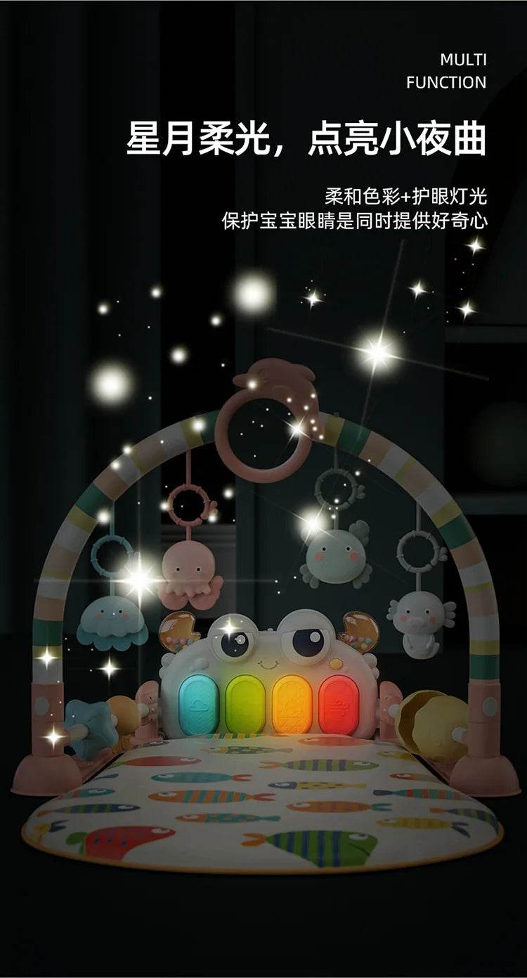 Baby Music Rack Play Mat Puzzle Carpet with Piano Keyboard Infant Playmat Gym Crawling Activity Rug Toys for 0-12 Months Gifts - ToylandEU