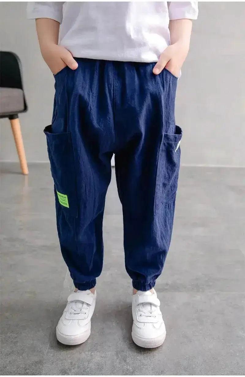  Baby Pants Boy Loose Harem Pants Cotton and Linen Style -  ToylandEU™