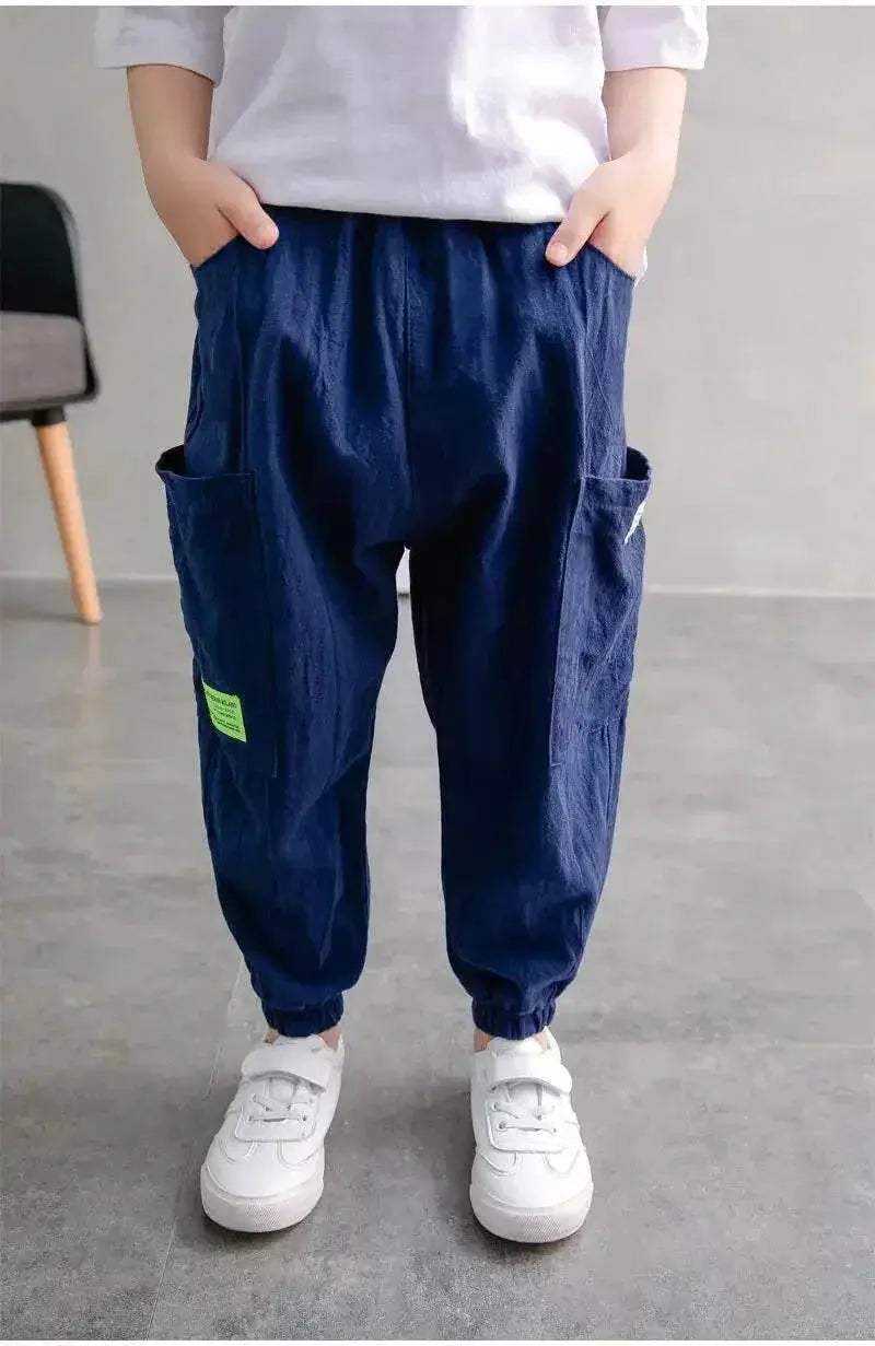 Baby Pants Boy Loose Harem Pants Cotton and Linen Style - ToylandEU
