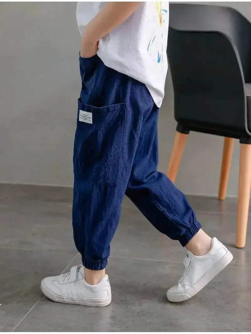 Baby Pants Boy Loose Harem Pants Cotton and Linen Style - ToylandEU