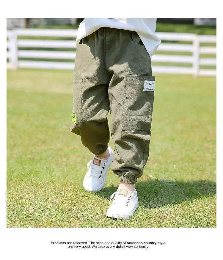 Baby Pants Boy Loose Harem Pants Cotton and Linen Style - ToylandEU