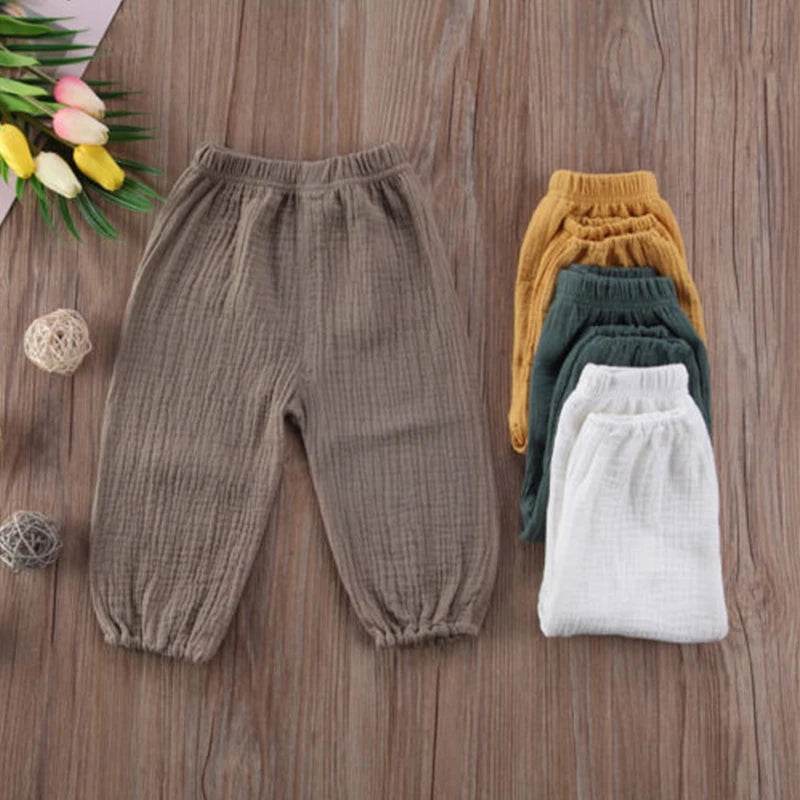 Baby Pants Toddler Girls Boys Cotton Line Loose Bloomers Trousers - ToylandEU