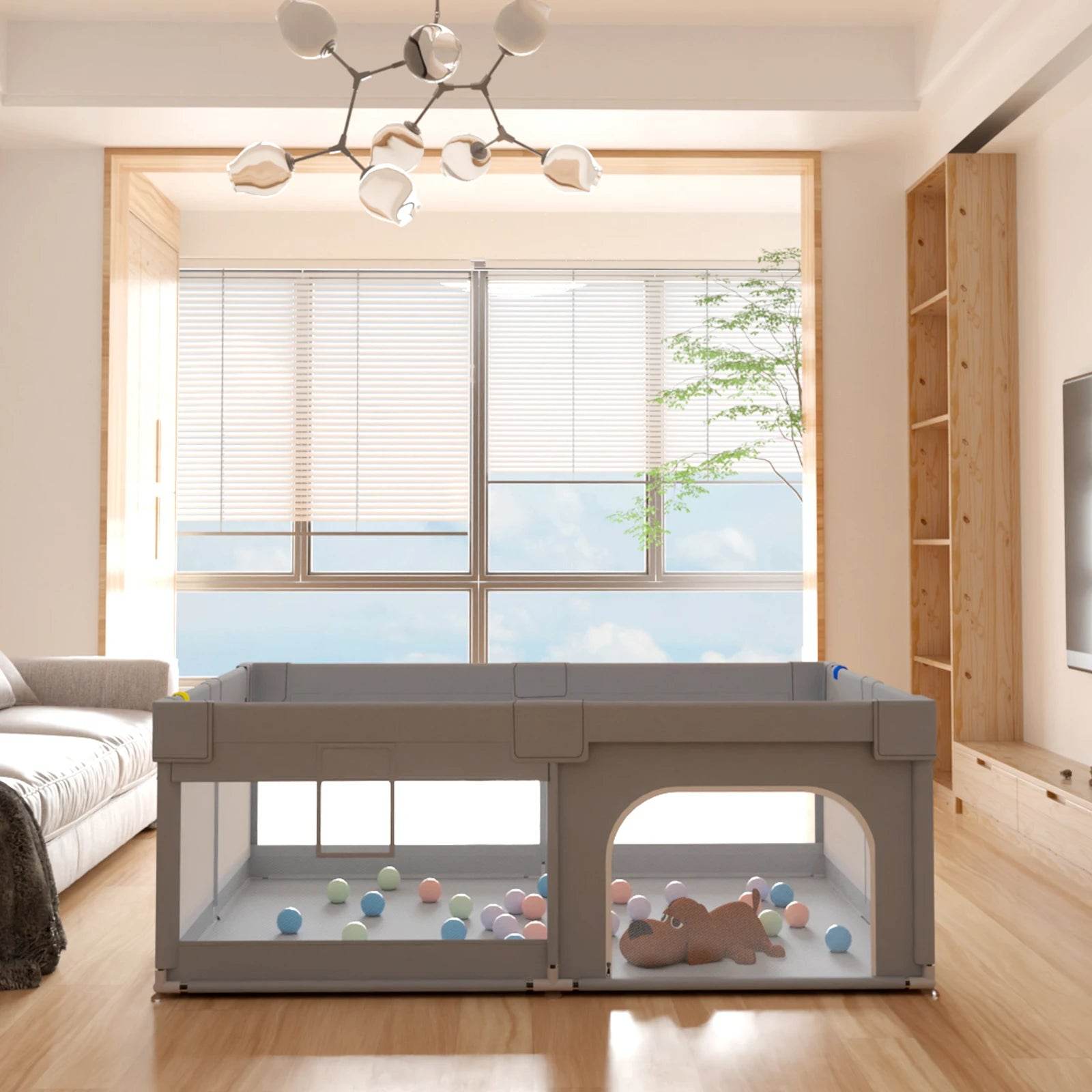 Baby Playpen For Kids and Toddlers 70X47 Breathable Mesh - ToylandEU