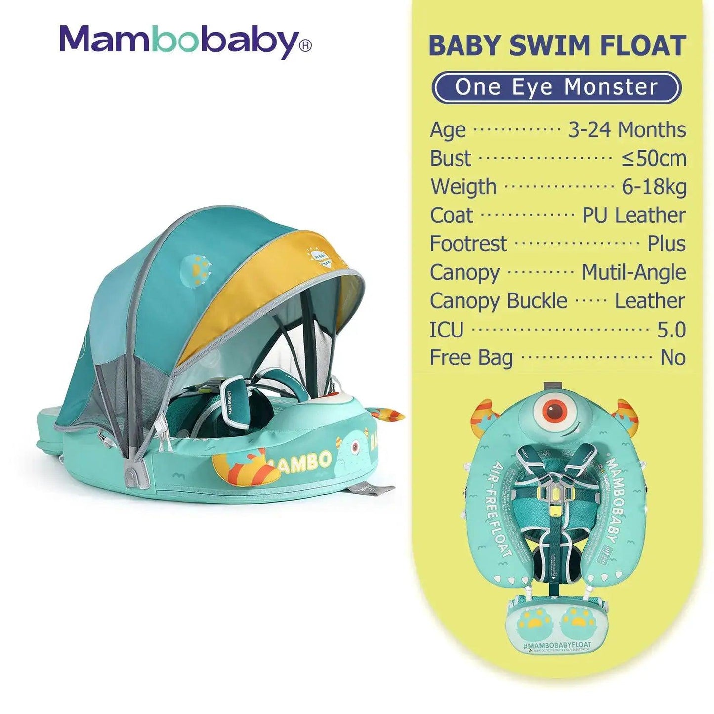  Baby Pool Float No Inflation With Removable Canopy -  ToylandEU™