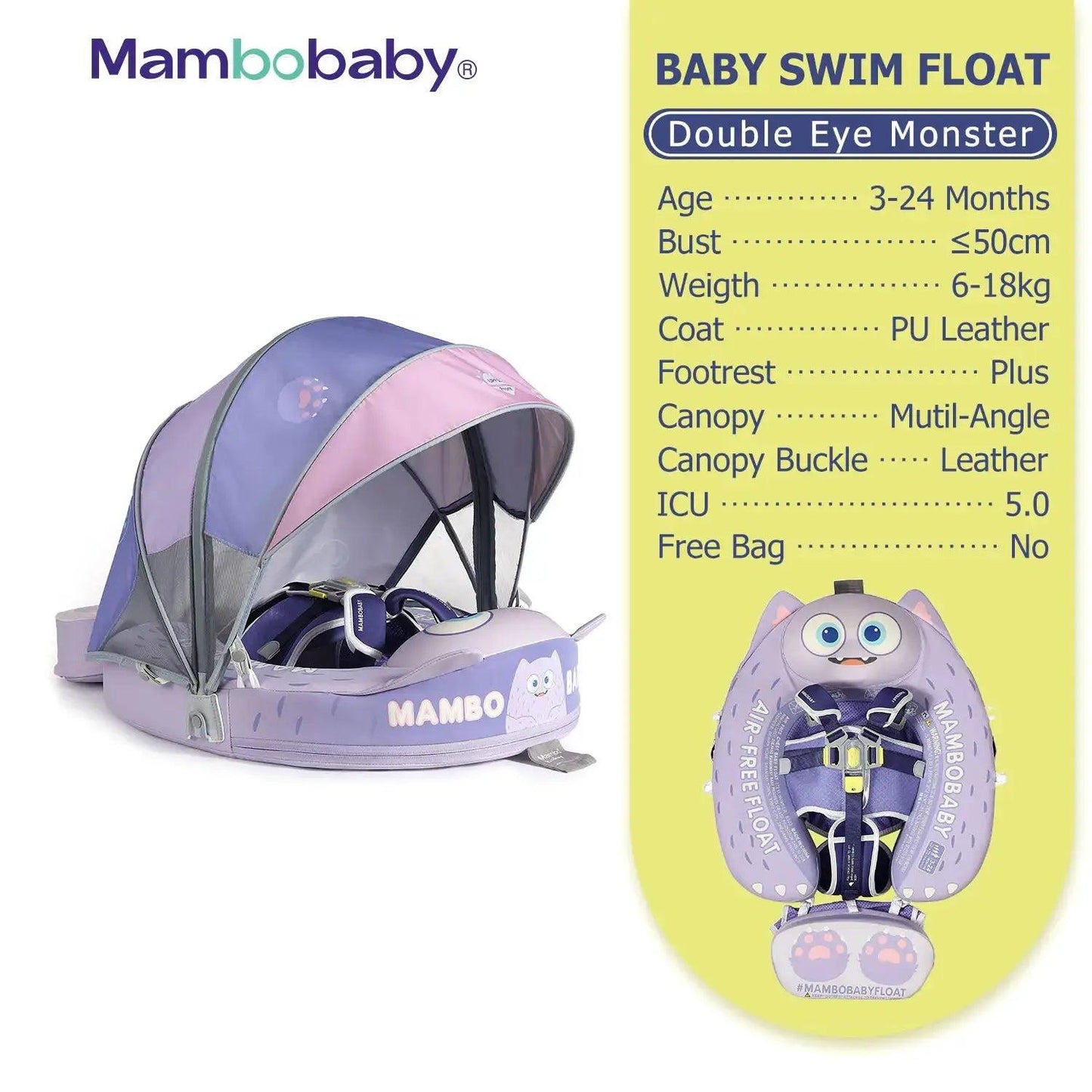  Baby Pool Float No Inflation With Removable Canopy -  ToylandEU™