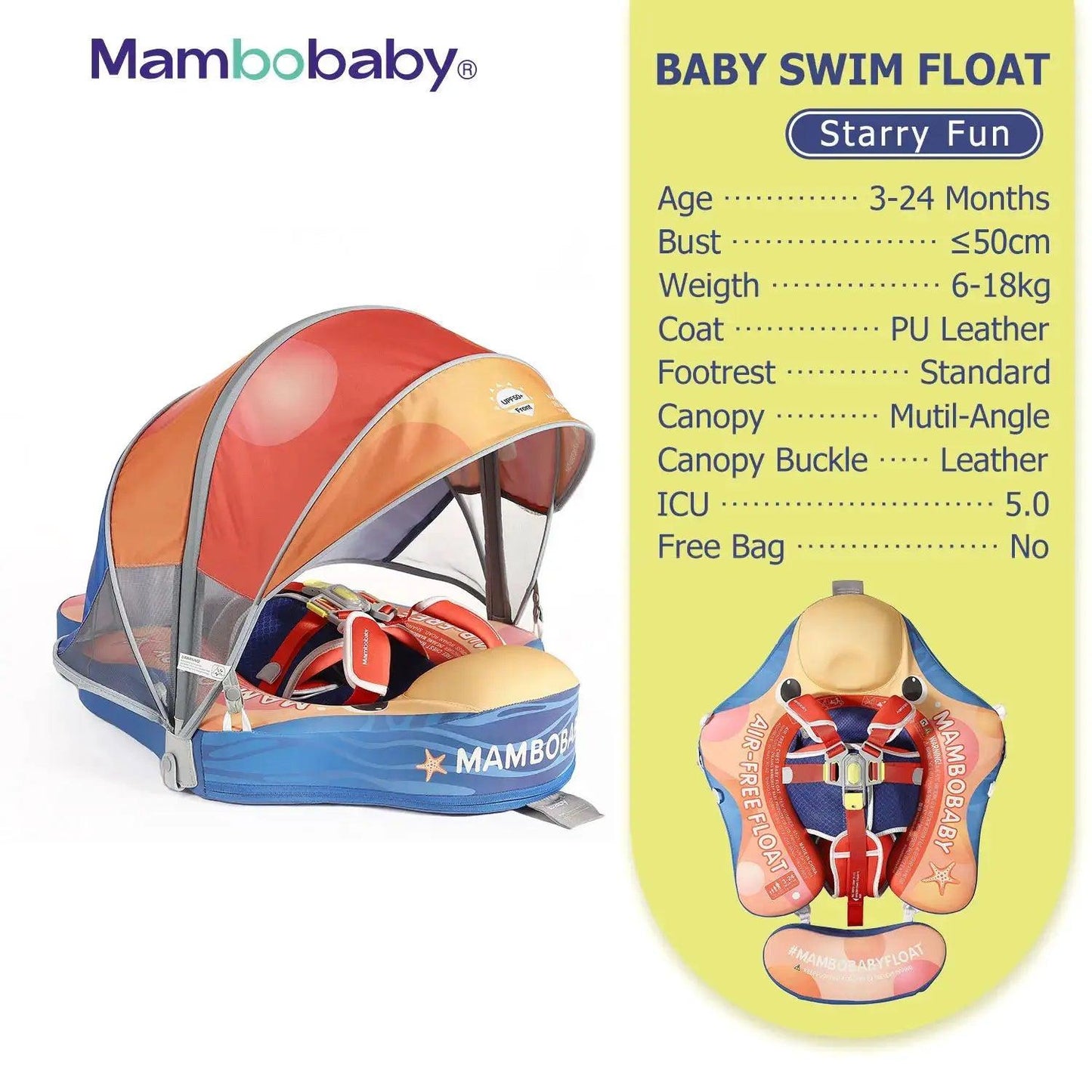  Baby Pool Float No Inflation With Removable Canopy -  ToylandEU™