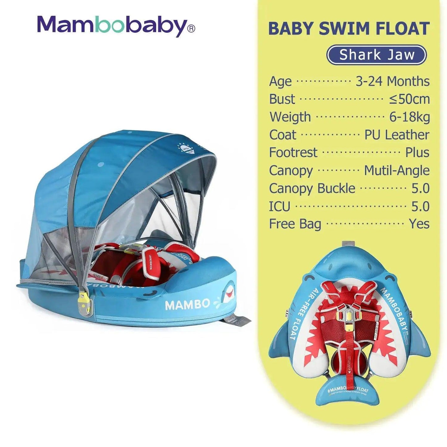  Baby Pool Float No Inflation With Removable Canopy -  ToylandEU™