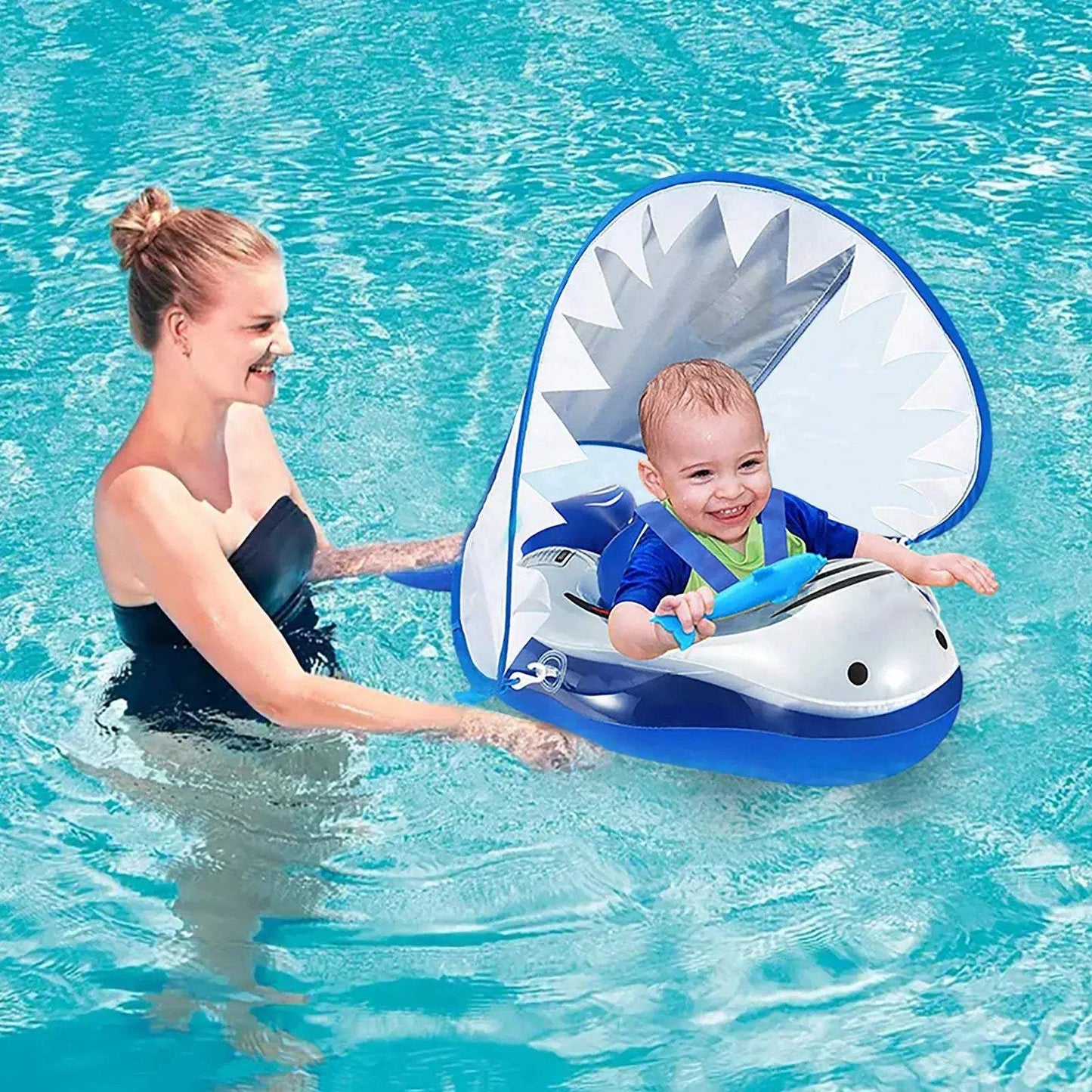  Baby Pool Float Shark Ring Head Support Anti Slip -  ToylandEU™