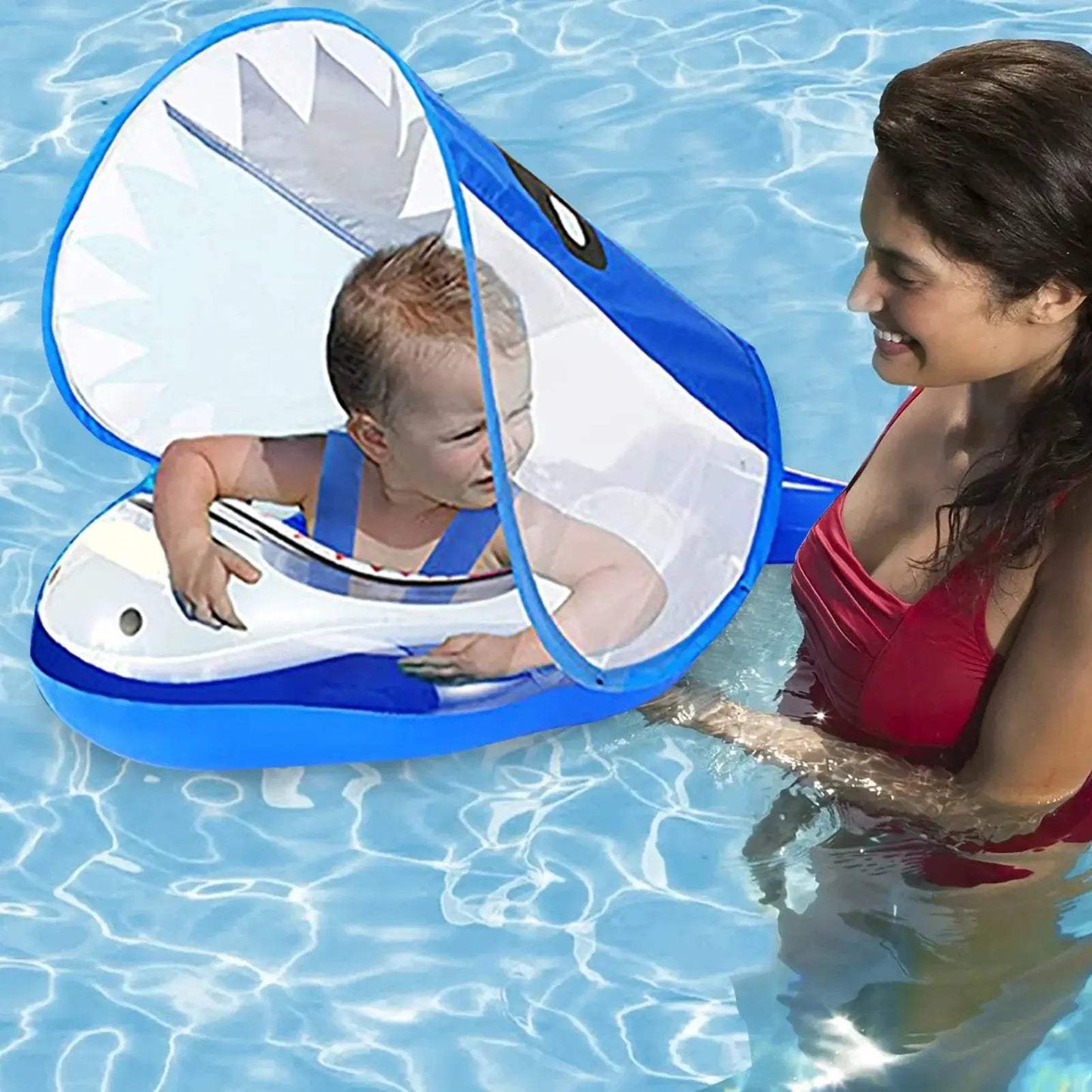  Baby Pool Float Shark Ring Head Support Anti Slip -  ToylandEU™