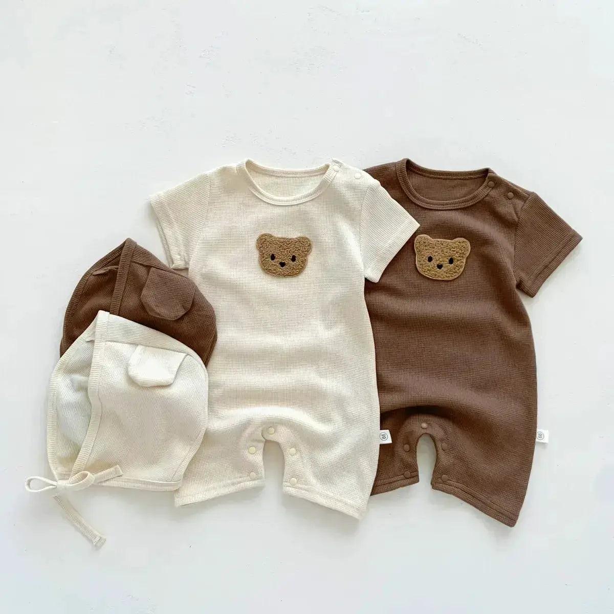  Cotton Baby Romper Set With Hat Unisex Summer Comfort -  ToylandEU™