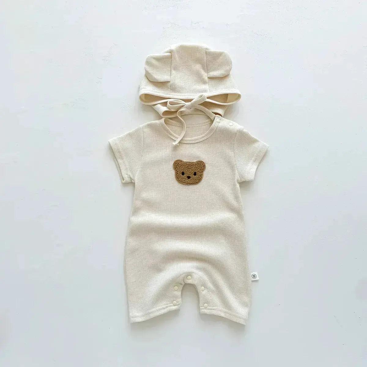  Cotton Baby Romper Set With Hat Unisex Summer Comfort -  ToylandEU™