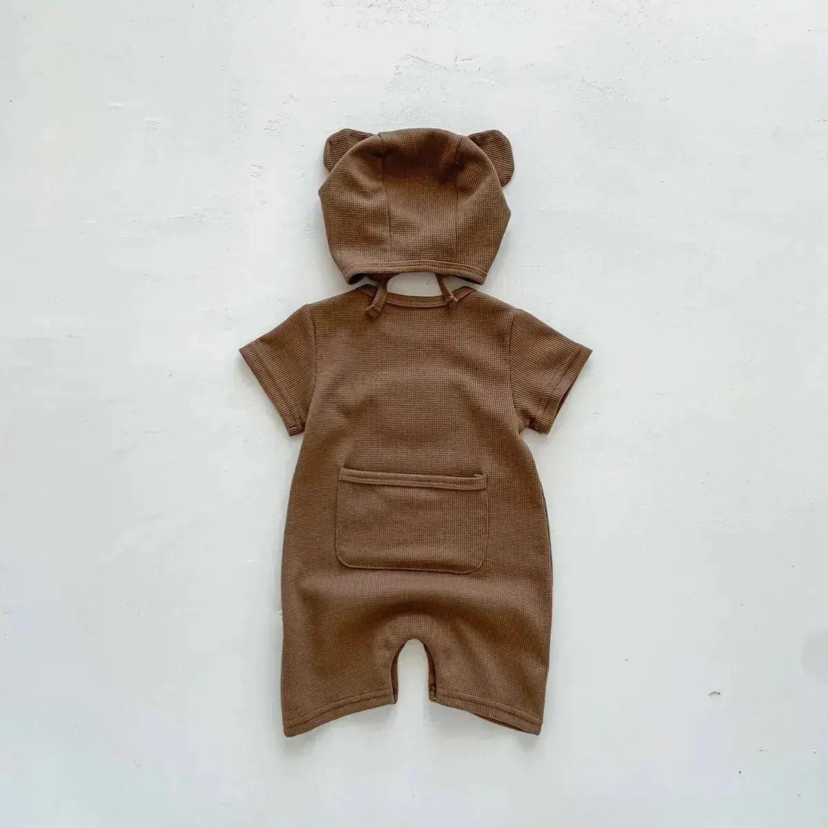  Cotton Baby Romper Set With Hat Unisex Summer Comfort -  ToylandEU™