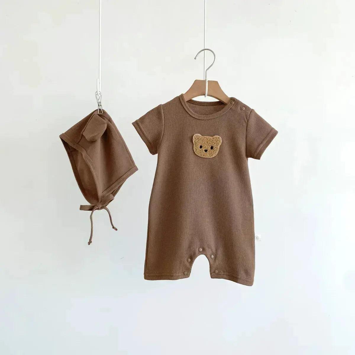  Cotton Baby Romper Set With Hat Unisex Summer Comfort -  ToylandEU™