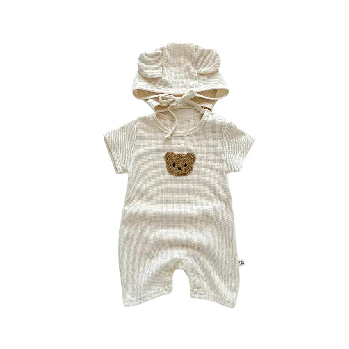  Cotton Baby Romper Set With Hat Unisex Summer Comfort -  ToylandEU™