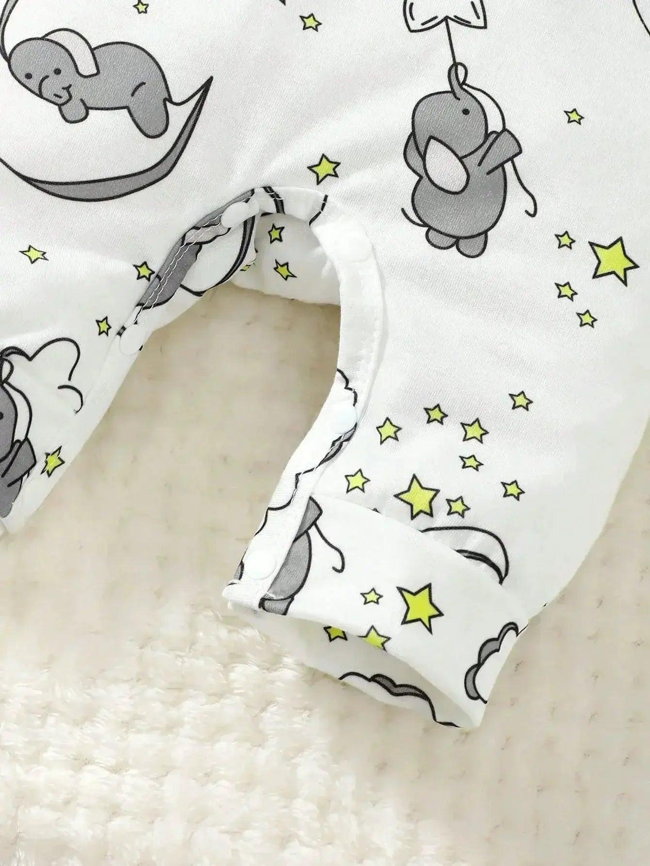  Baby Romper With Hat Two Piece Set Cartoon Elephant Cute -  ToylandEU™