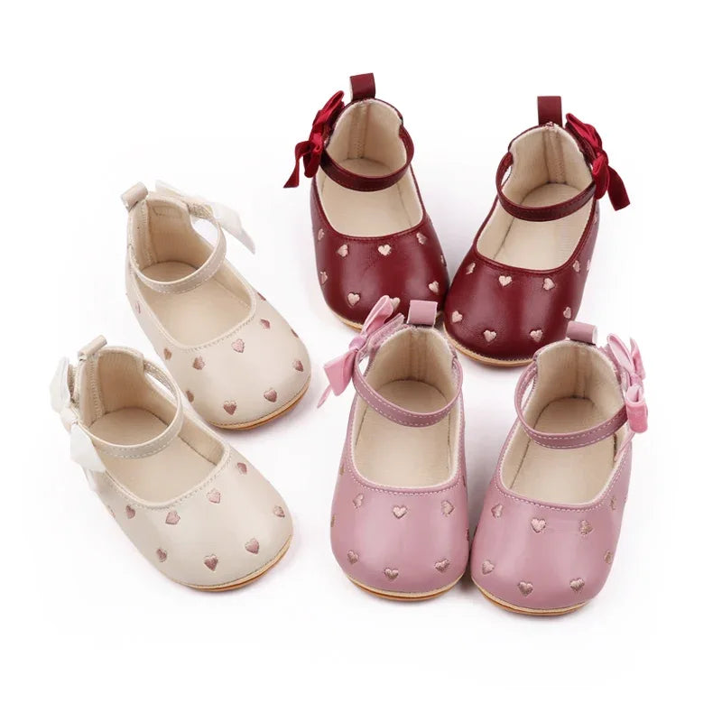 Baby Shoes Bowknot Anti Slip Prewalking Sandals Newborn Girls - ToylandEU