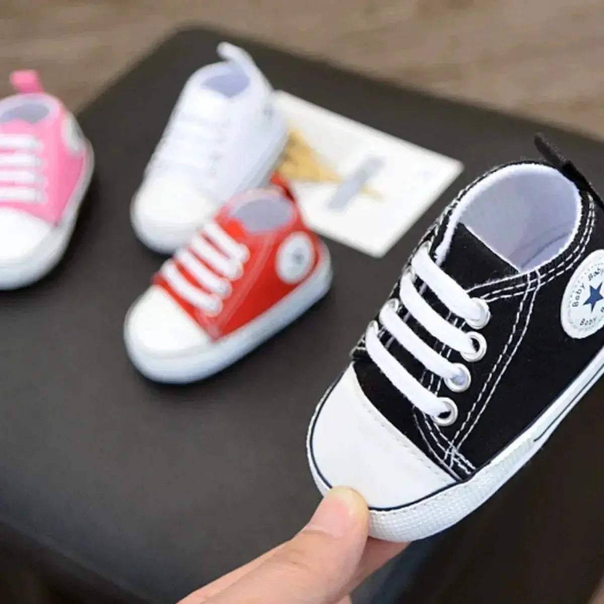  Baby Shoes First Walkers Anti Slip Star Print Girls -  ToylandEU™