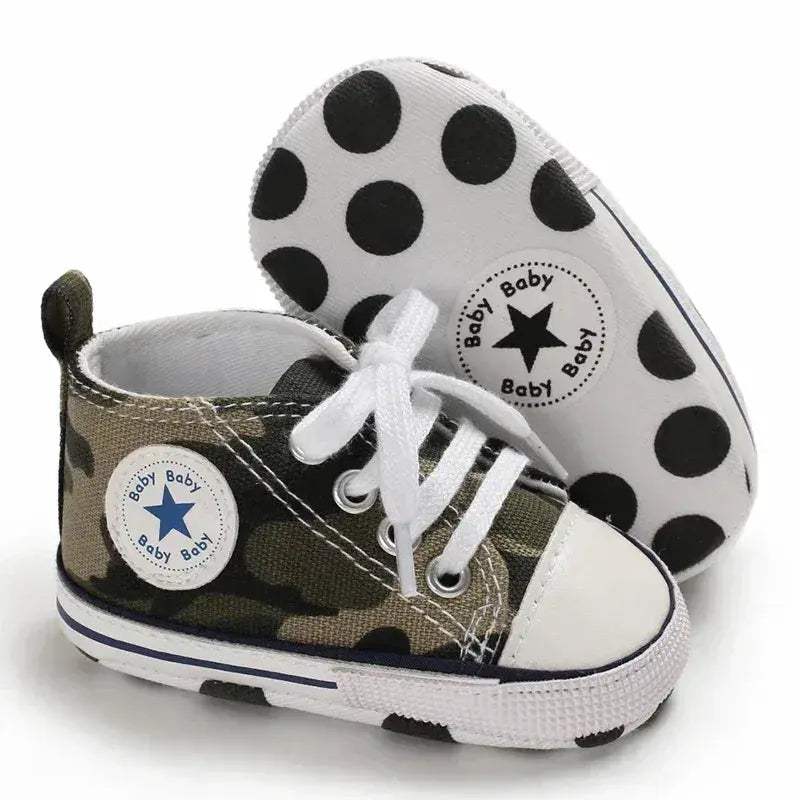  Baby Shoes First Walkers Anti Slip Star Print Girls -  ToylandEU™