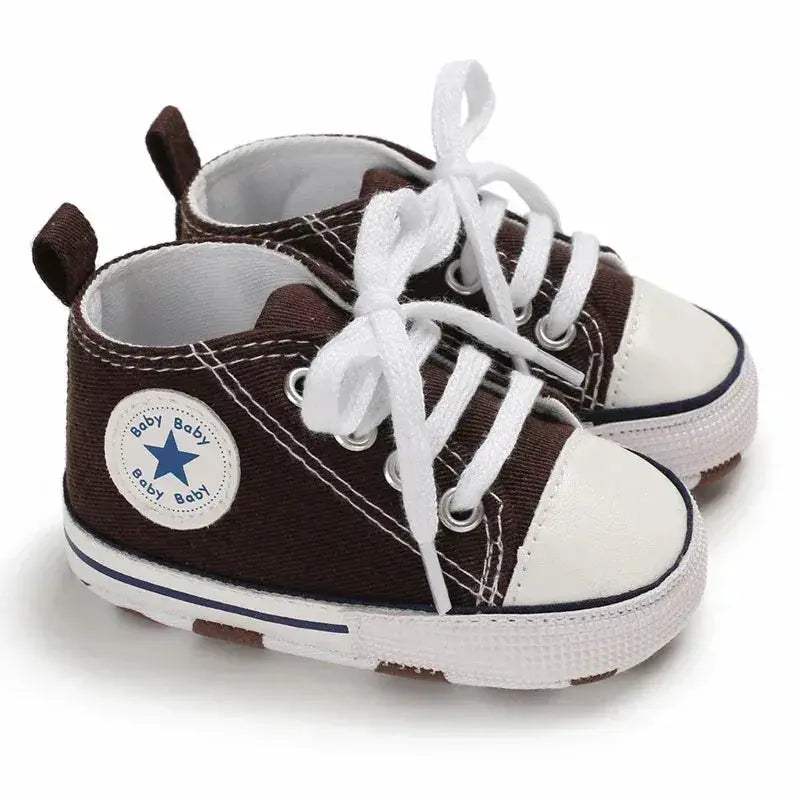  Baby Shoes First Walkers Anti Slip Star Print Girls -  ToylandEU™