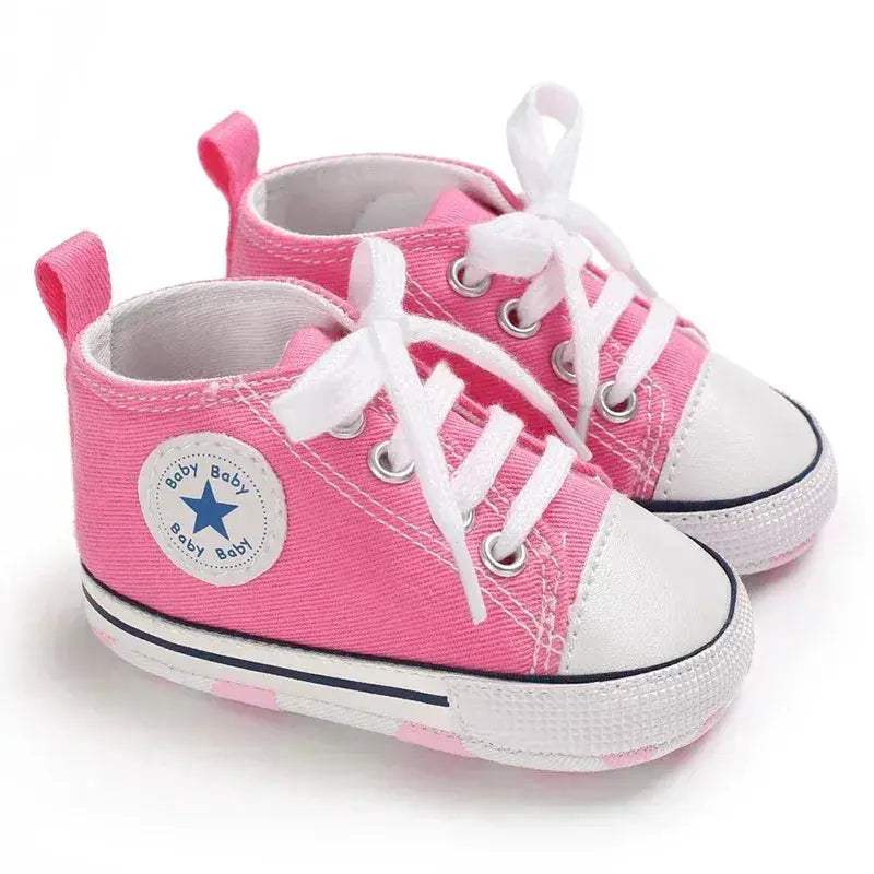  Baby Shoes First Walkers Anti Slip Star Print Girls -  ToylandEU™