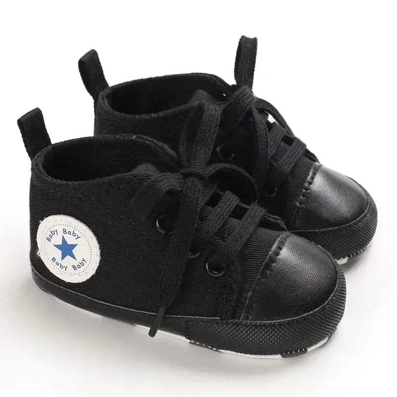  Baby Shoes First Walkers Anti Slip Star Print Girls -  ToylandEU™
