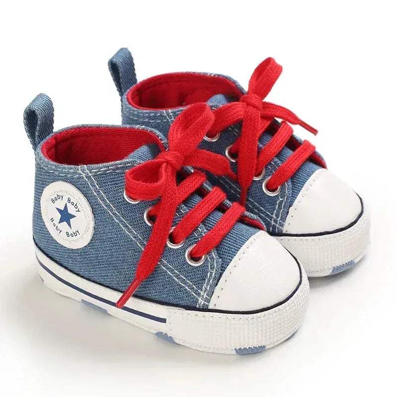  Baby Shoes First Walkers Anti Slip Star Print Girls -  ToylandEU™