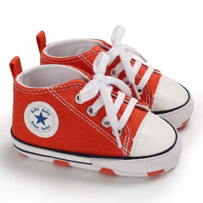  Baby Shoes First Walkers Anti Slip Star Print Girls -  ToylandEU™