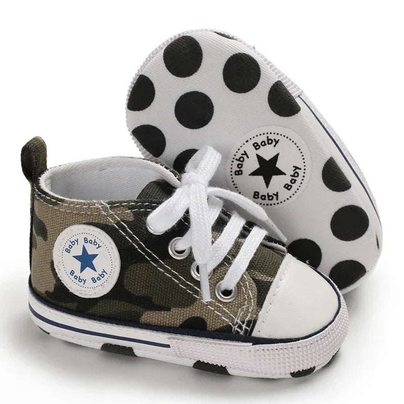 Baby Shoes First Walkers Anti Slip With Star Print - ToylandEU