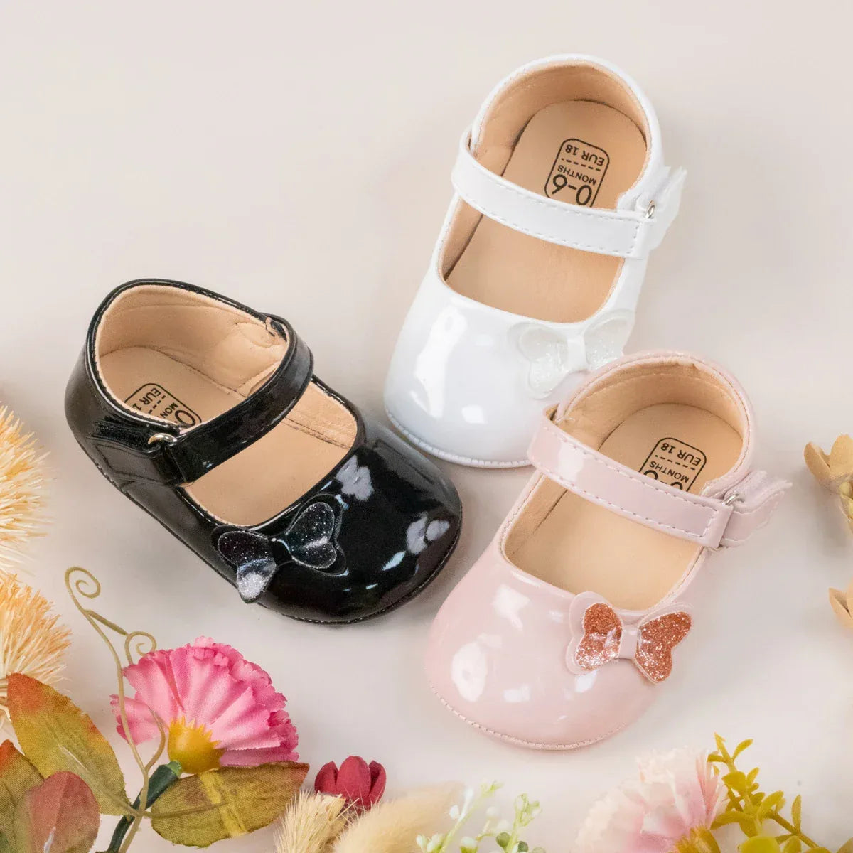 Baby Shoes For Girls First Walker Anti Slip Rubber Sole - ToylandEU