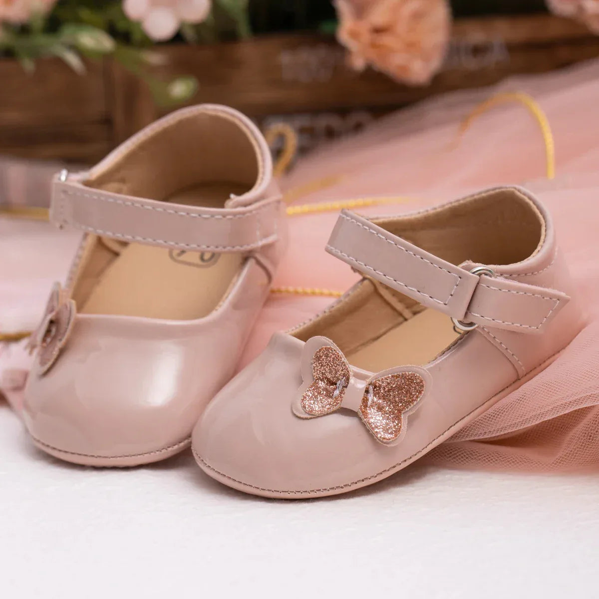Baby Shoes For Girls First Walker Anti Slip Rubber Sole - ToylandEU