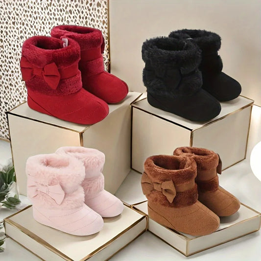 Baby Snow Boots For Girls With Plush Lining Non Slip - ToylandEU