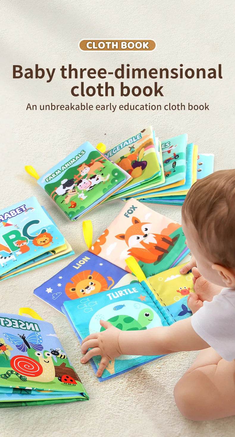 Baby Soft Cloth Book 0-36M Early Learning Toy Parent-Child Interactive Montessori Puppet for Kids - ToylandEU