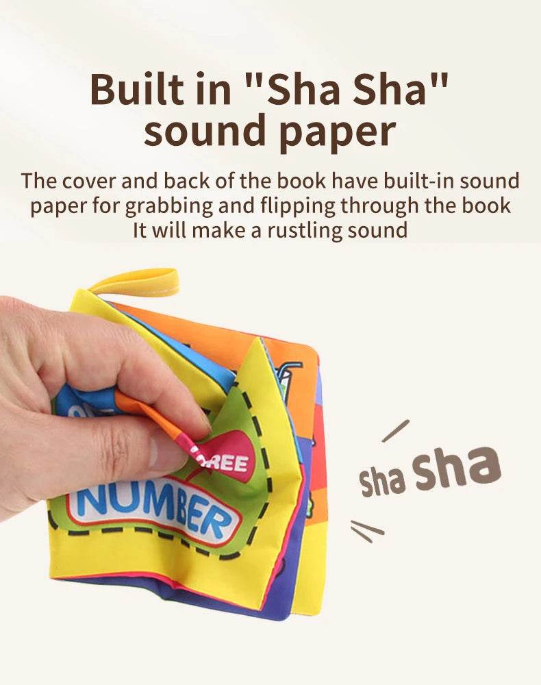 Baby Soft Cloth Book 0-36M Early Learning Toy Parent-Child Interactive Montessori Puppet for Kids - ToylandEU