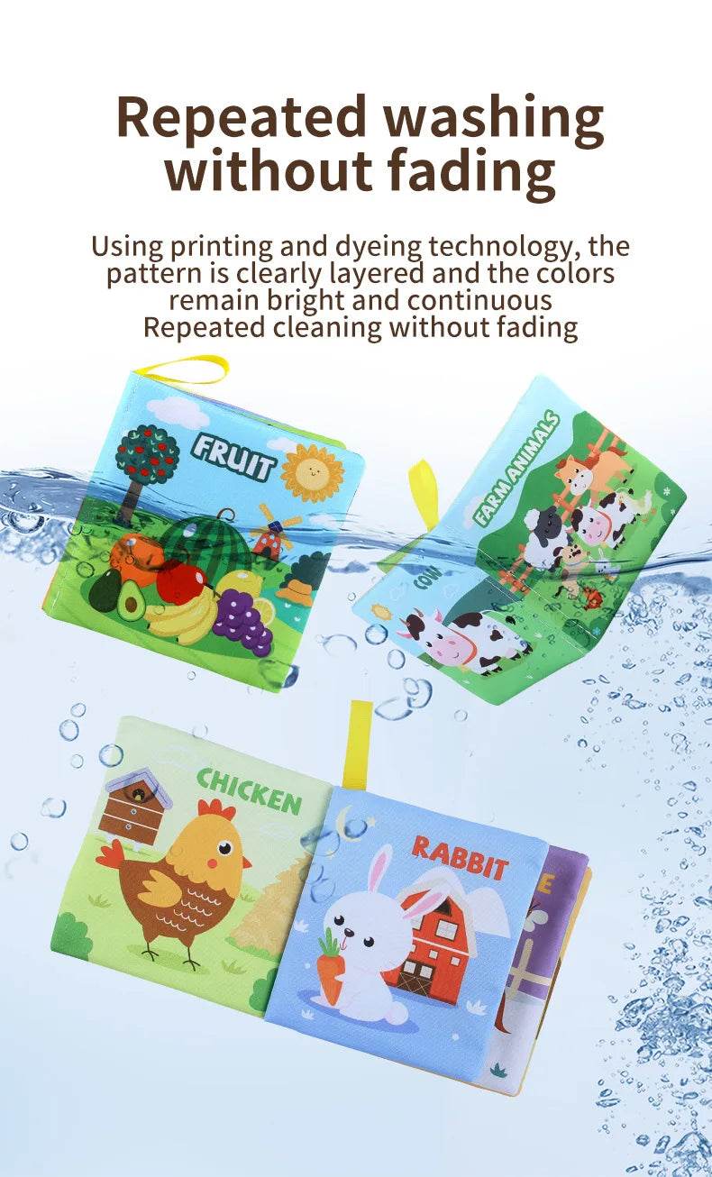 Baby Soft Cloth Book 0-36M Early Learning Toy Parent-Child Interactive Montessori Puppet for Kids - ToylandEU