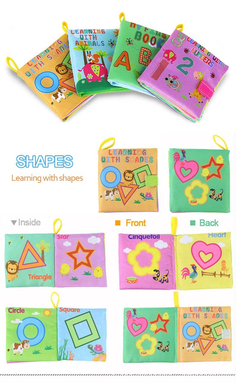 Baby Soft Cloth Book 0-36M Early Learning Toy Parent-Child Interactive Montessori Puppet for Kids - ToylandEU