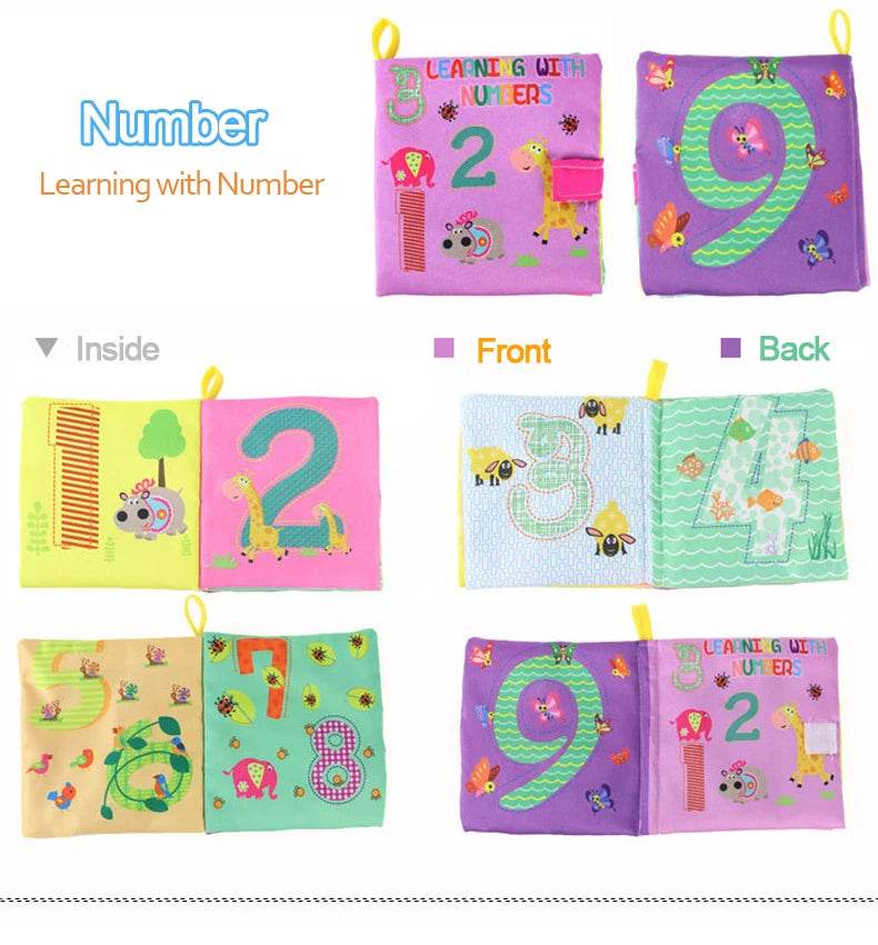 Baby Soft Cloth Book 0-36M Early Learning Toy Parent-Child Interactive Montessori Puppet for Kids - ToylandEU
