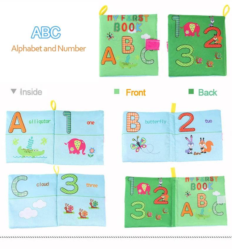 Baby Soft Cloth Book 0-36M Early Learning Toy Parent-Child Interactive Montessori Puppet for Kids - ToylandEU