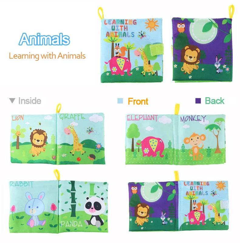 Baby Soft Cloth Book 0-36M Early Learning Toy Parent-Child Interactive Montessori Puppet for Kids - ToylandEU