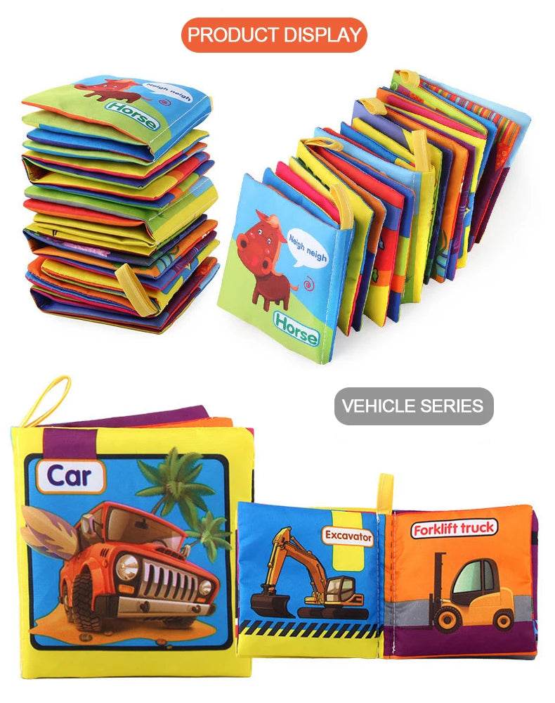 Baby Soft Cloth Book 0-36M Early Learning Toy Parent-Child Interactive Montessori Puppet for Kids - ToylandEU