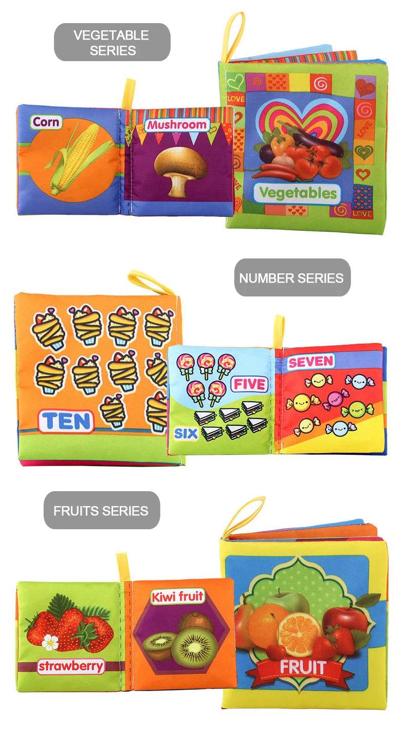 Baby Soft Cloth Book 0-36M Early Learning Toy Parent-Child Interactive Montessori Puppet for Kids - ToylandEU