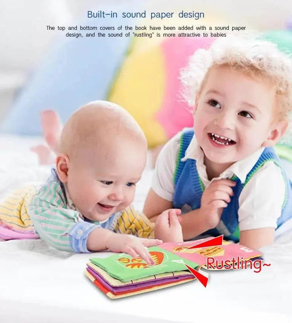  Baby Soft Cloth Books Baby Intelligence Development Learning Book with Teether Rustle Sound Cognition Educational Toys for Baby -  ToylandEU™