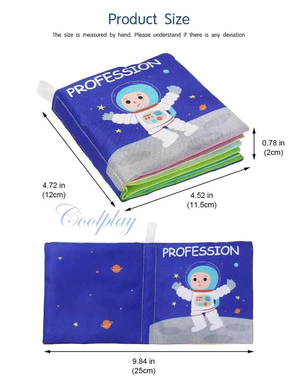  Baby Soft Cloth Books Baby Intelligence Development Learning Book with Teether Rustle Sound Cognition Educational Toys for Baby -  ToylandEU™