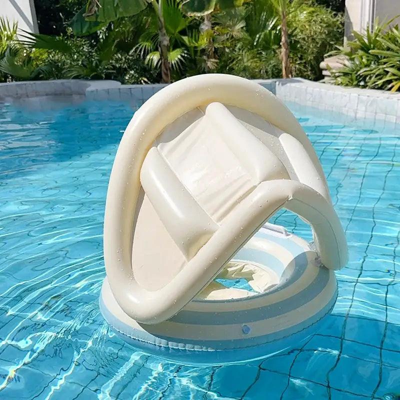  Baby Swim Float With Adjustable Sun Canopy For Comfort -  ToylandEU™
